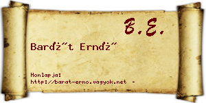 Barát Ernő névjegykártya